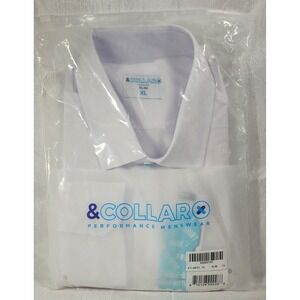 &Collar Men's Slim Fit Long Sleeve Performance Dress Shirt - White - XL